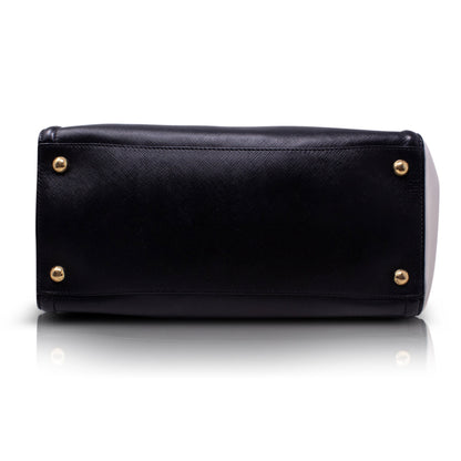 Prada Bicolor Black and White Saffiano Shopper