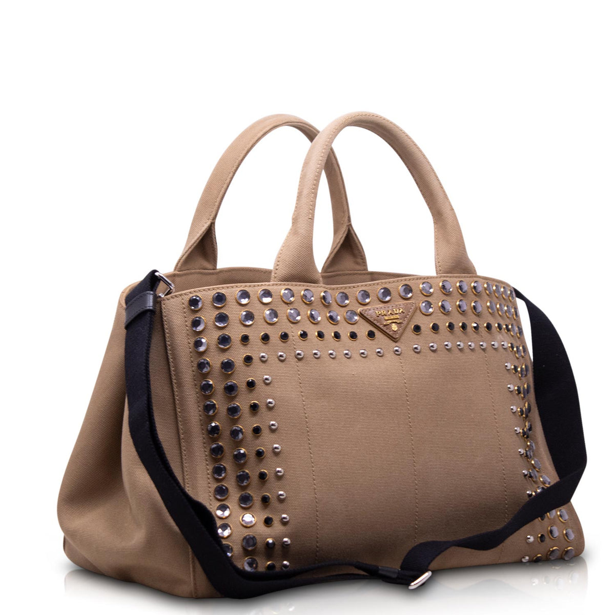 Prada Canvas Swarosky Tote