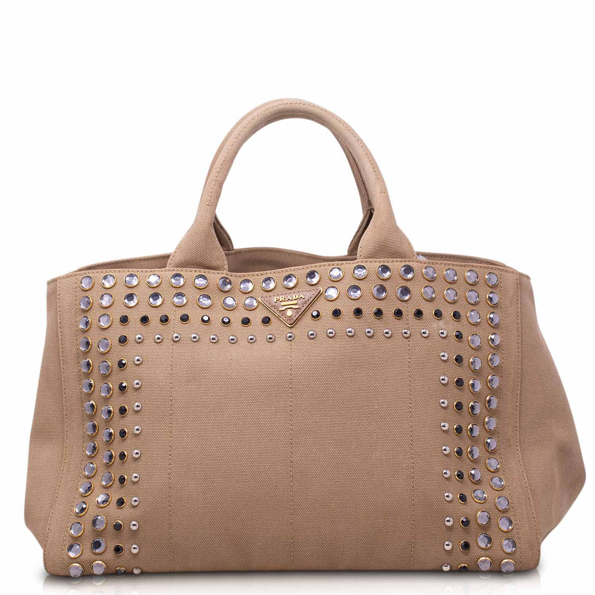 Prada Canvas Swarosky Tote