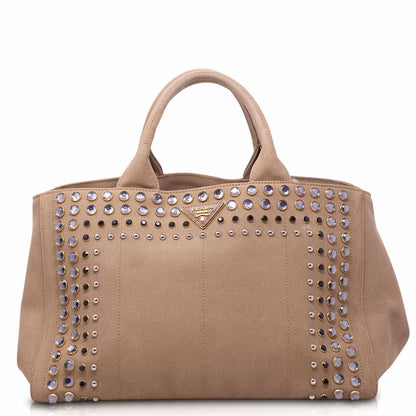 Prada Canvas Swarosky Tote