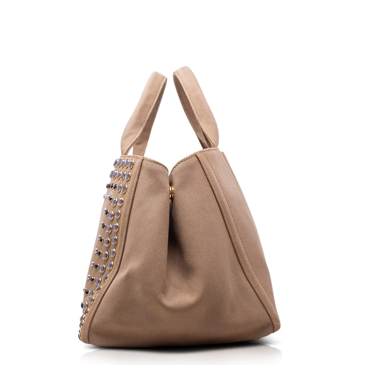 Prada Canvas Swarosky Tote