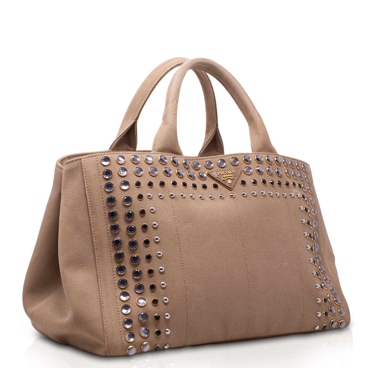 Prada Canvas Swarosky Tote