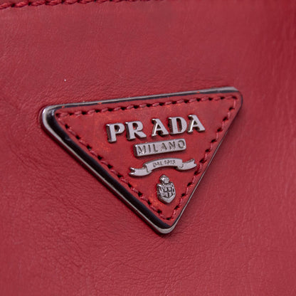 Prada Tote Glace Rosso Fuoco