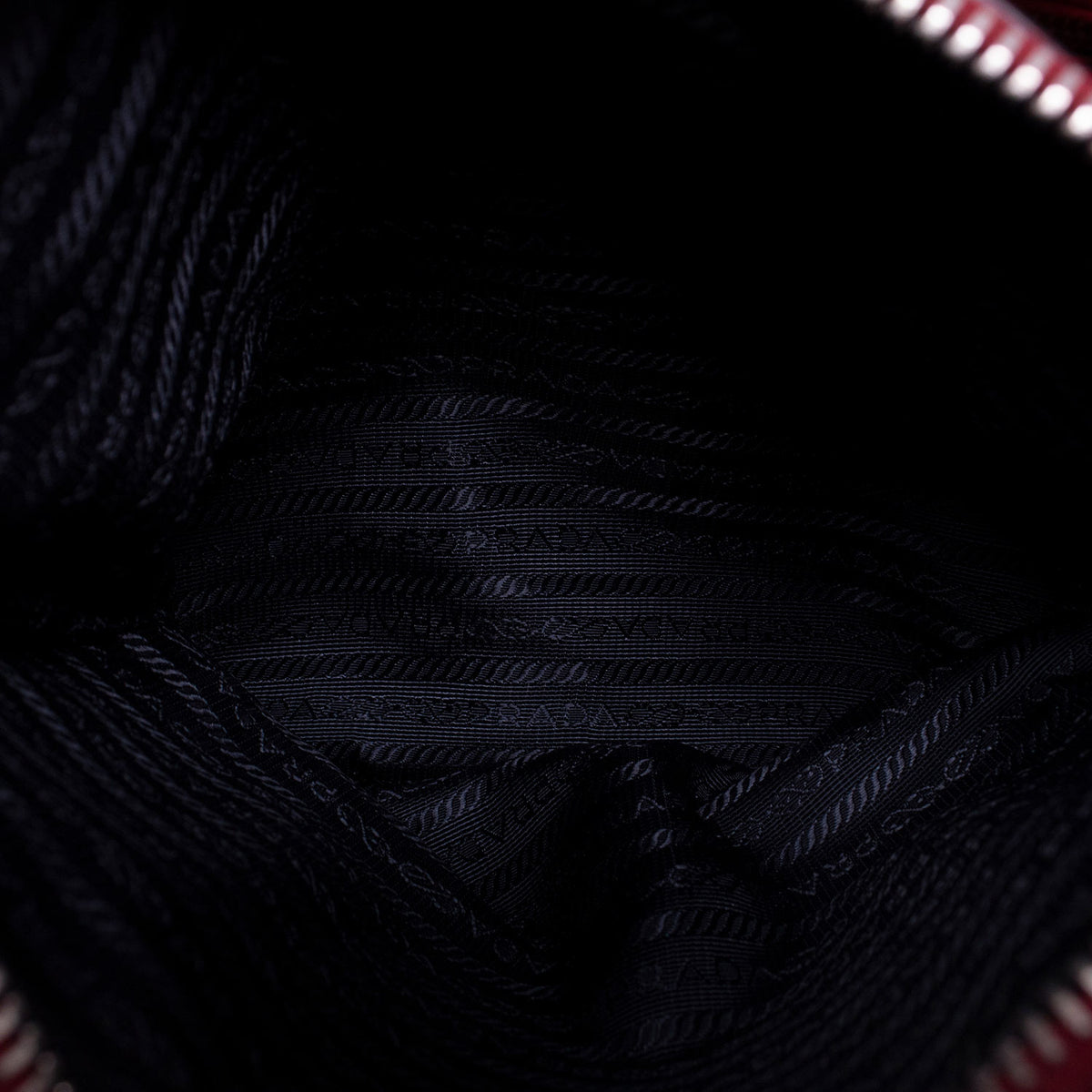 Prada Tote Glace Rosso Fuoco