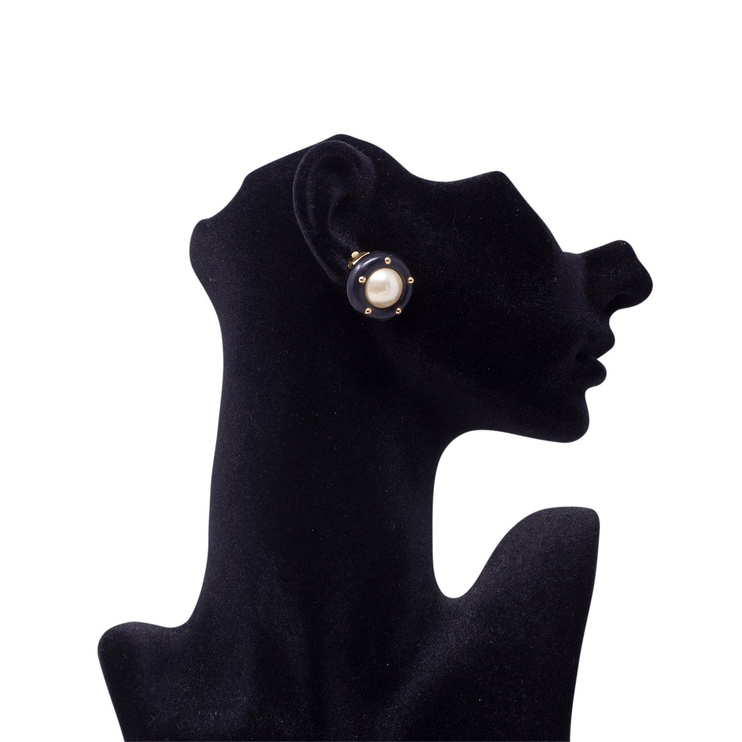 Chanel Clip Button Earrings