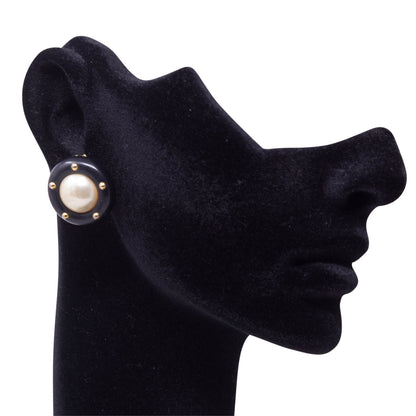Chanel Clip Button Earrings