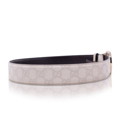 Gucci Signature White Belt GG 85 cm 