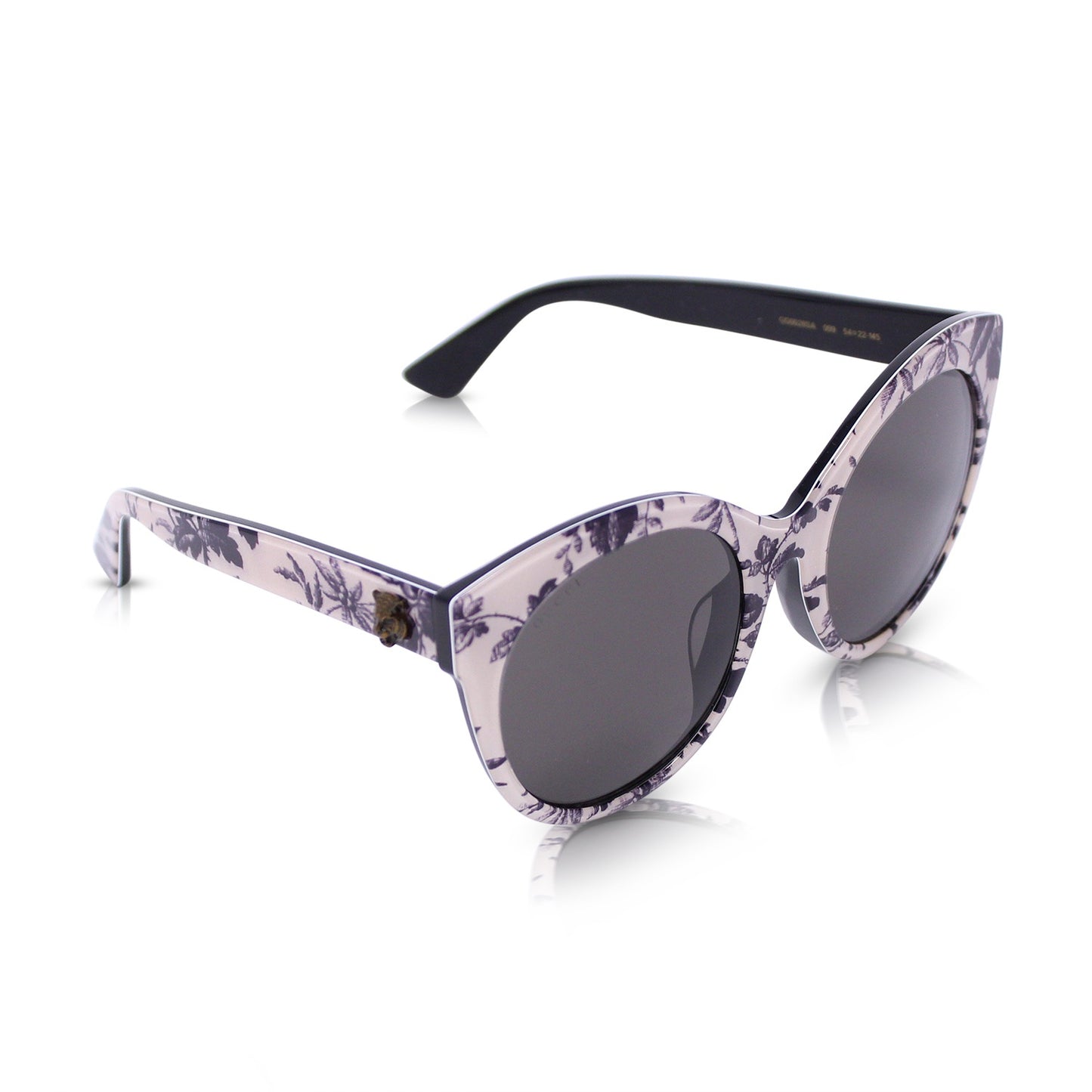 Gucci Gray and Black Cat Eye Sunglasses 