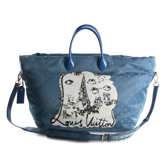 Louis Vuitton Nylon Monogram Nouvelle Vague Beach Bag Turquoise